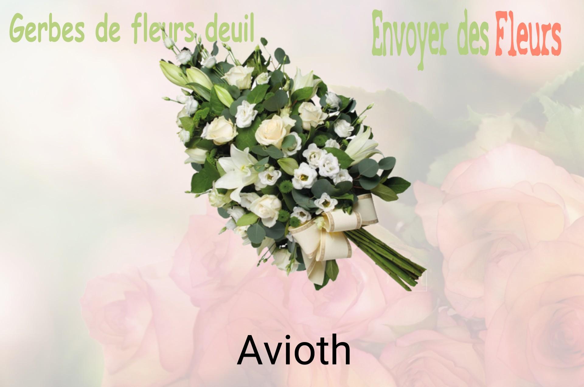 Gerbe de fleurs de deuil livrée à Avioth